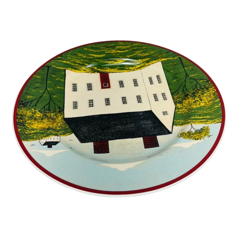 1988 Sakura Warren Kimble Country Life 8” Salad Plates Brandon House Folk Art - Picture 5 of 6